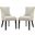 Marquis Beige Dining Side Chair Fabric Set of 2