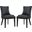 Marquis Black Dining Chair Faux Leather Set of 2