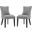 Marquis Light Gray Dining Side Chair Fabric Set of 2