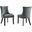 Marquis Performance Velvet Dining Chair Set Of 2 In Gray