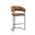 Marris Barstool In Gunmetal and Milliken Cognac