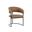 Marris Dining Armchair In Gunmetal and Milliken Cognac