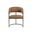 Marris Dining Armchair In Gunmetal and Milliken Cognac