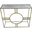 Marshall Console Table In White Marble and Antique Gold