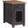 Martin Svensson Home Rustic Chairside Table With Power In Antique Black And Honey