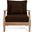 Martinique Wood Patio Armchair In Natural and Dark Brown