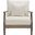 Martinique Wood Patio Armchair In Light Grey and Beige