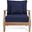 Martinique Wood Patio Armchair In Natural and Navy