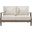 Martinique Wood Patio Loveseat In Light Grey and Beige