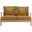 Martinique Wood Patio Loveseat In Natural and Brown