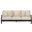 Martinique Wood Patio Sofa In Black and White