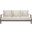 Martinique Wood Patio Sofa In Light Grey and Beige