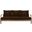 Martinique Wood Patio Sofa In Natural and Dark Brown