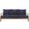 Martinique Wood Patio Sofa In Natural and Navy