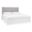 Marzoni Twin Upholstered Panel Bed In White and Gray