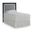 Marzoni Twin Upholstered Panel Headboard In Black and Gray