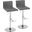 Mason Adjustable Barstool Set of 2 In Chrome In Gray