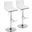 Mason Adjustable Barstool Set of 2 In Chrome In White