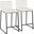 Mason Mara 26 Inch Fixed Height Counter Stool Set of 2 In White/Black