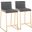 Mason Mara 26 Inch Fixed Height Counter Stool Set of 2 In Gray/Gold