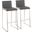 Mason Mara 30 Inch Fixed Height Barstool Set of 2 In Steel In Gray