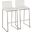 Mason Mara 30 Inch Fixed Height Barstool Set of 2 In White/Chrome