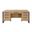 Mason Wood Laminate Double Pedestal Executive Desk In Light Brown