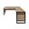 Mason Wood Laminate Open L-Desk and Return with Drawers In Light Brown