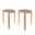 Mateo Round Backless Stacking Stools Set of 2 In Blonde Oak