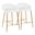Matisse 26 Inch Fixed Height Counter Stool Set of 2 In Gold and White