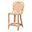 Mattie Rattan Bistro Counter Stool In Natural Brown And Beige