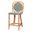 Mattie Rattan Bistro Counter Stool In Natural Brown And Green