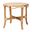 Mattie Rattan Round Bistro Dining Table In Natural Brown And Beige