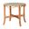 Mattie Rattan Round Bistro Dining Table In Natural Brown And Green