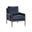 Mauti Armchair In Distressed Brown and Cortina Ink