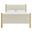 Maven Full Size Fabric Upholstered Platform Bed In Ivory and Oak
