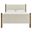 Maven Full Size Fabric Upholstered Platform Bed In Ivory and Walnut