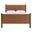 Maven Full Size Vegan Leather Upholstered Platform Bed In Tan and Walnut