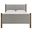 Maven King Fabric Upholstered Platform Bed In Wheat and Walnut