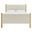 Maven Queen Size Fabric Upholstered Platform Bed In Ivory and Oak