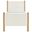 Maven Twin Size Boucle Upholstered Platform Bed In Feather and Oak