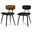 Mavis Vegan Faux Leather Dining Chair Set of 2 In Black