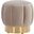 Maxine Channel Tufted Otttoman In Pale Taupe and Gold