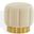 Maxine Channel Tufted Ottoman In Cream and Gold
