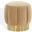 Maxine Channel Tufted Otttoman In Light Brown and Gold