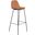 Maxine Vegan Leather Bar Height Stools Set of 2 In Saddle