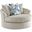 Maxon Place Oversized Swivel Accent Chair In Stone
