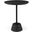Maxwell 20 Inch Round Dark Brown Wood With Black Metal Pedestal Side Table