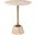 Maxwell 20 Inch Round Light Brown Wood With Gold Metal Pedestal Side Table