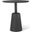 Maxwell 32 Inch Round Black-Brown Wood Tabletop And Base With Black Metal Accent Pedestal Bistro Table